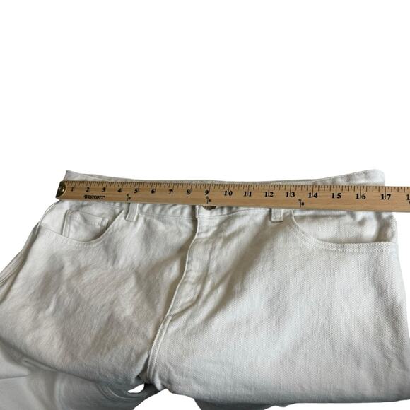Theory Kick 5 Pocket Ivory Bootcut Jeans Denim Pants Women’s Size 32 Minimalist - Picture 4 of 9
